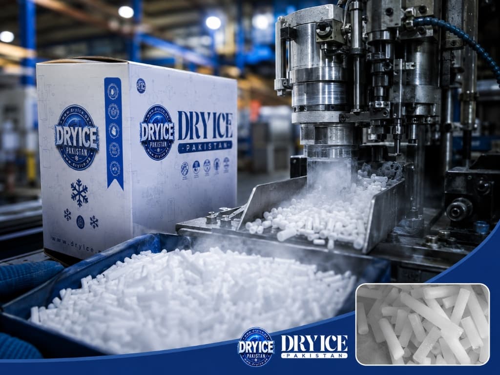 Industrial dry ice pellets for commercial applications