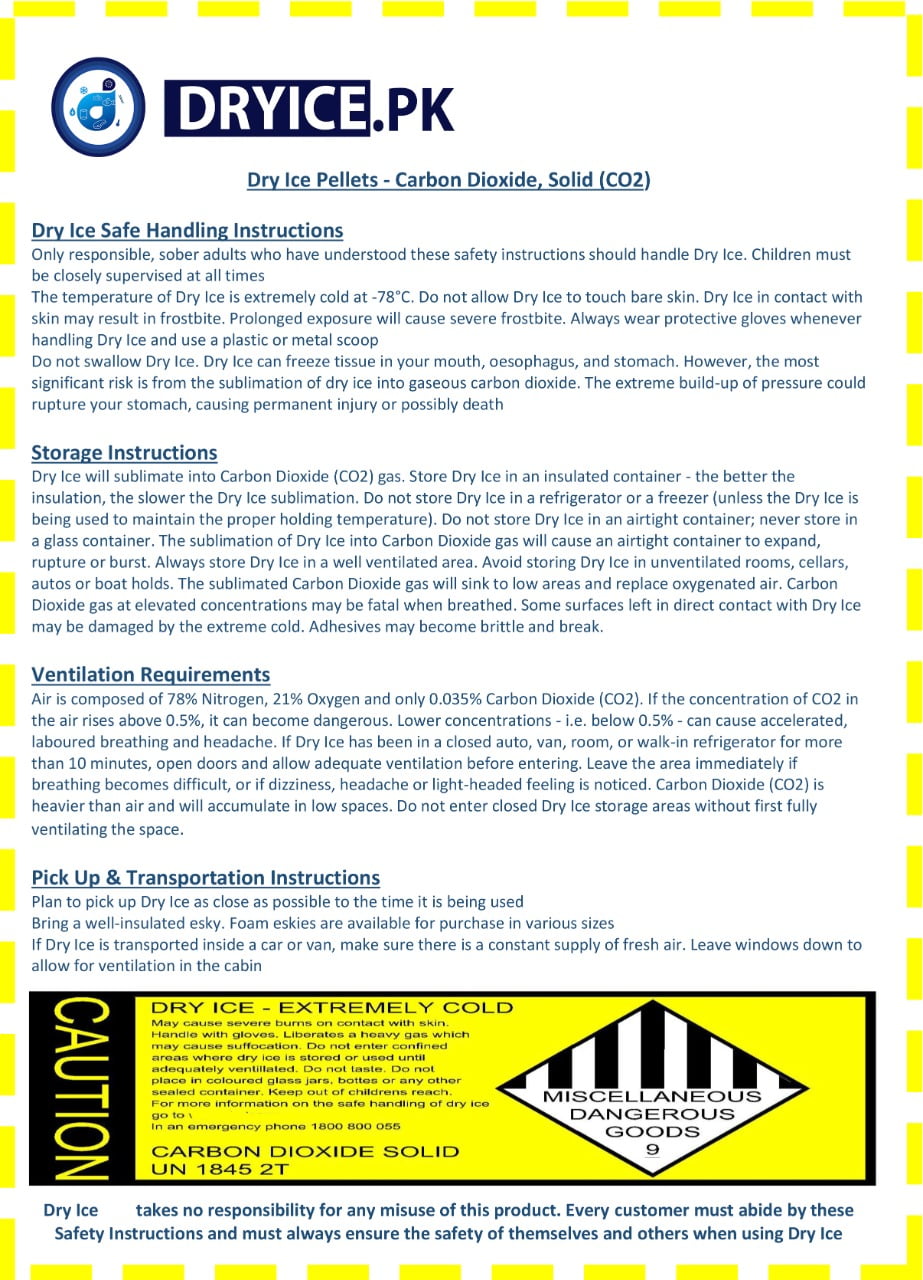 Storage and Transportation of Dry Ice