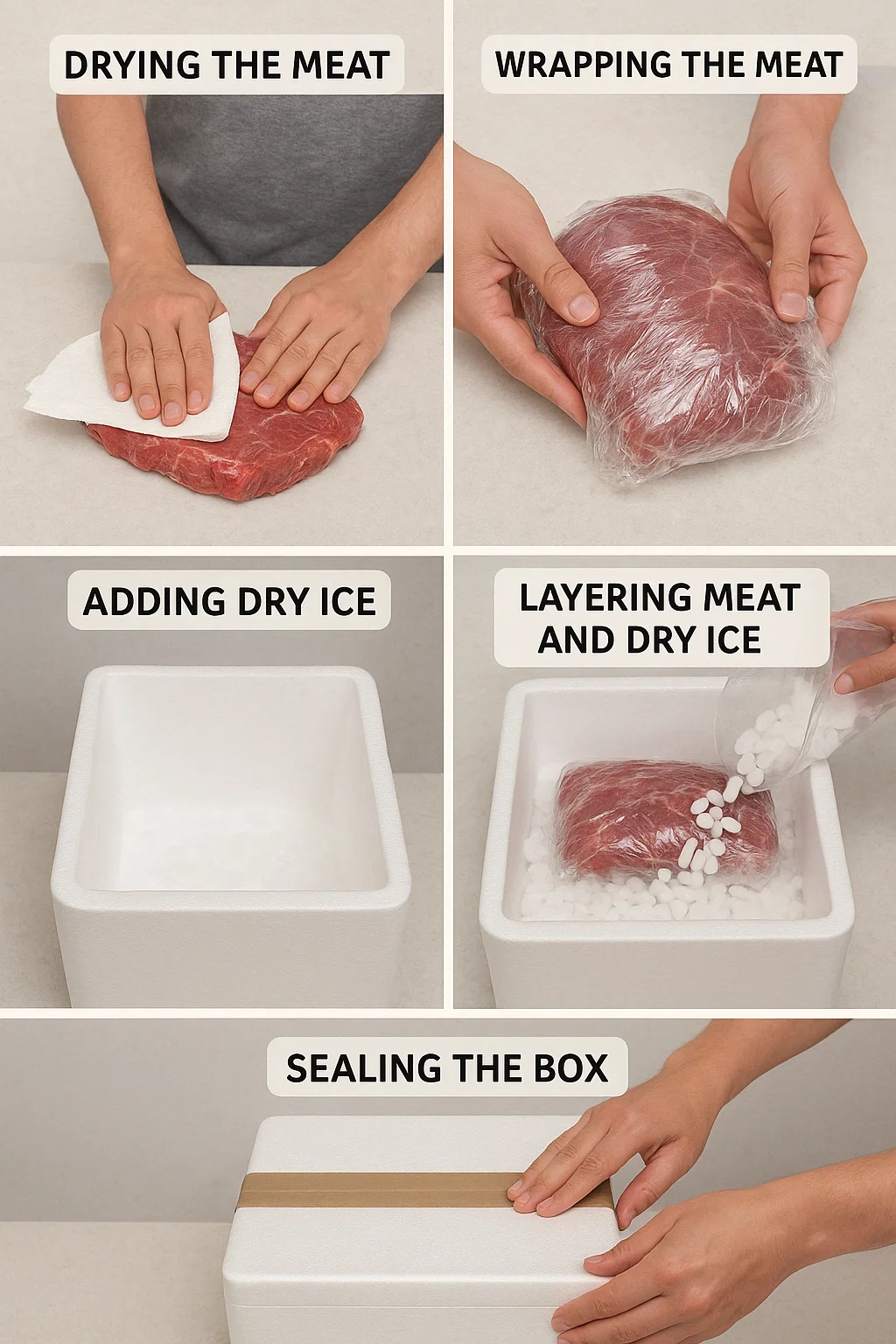 dry ice for qurbani meat packaging