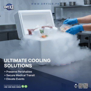 dry ice for frozen food delivery in Karachi