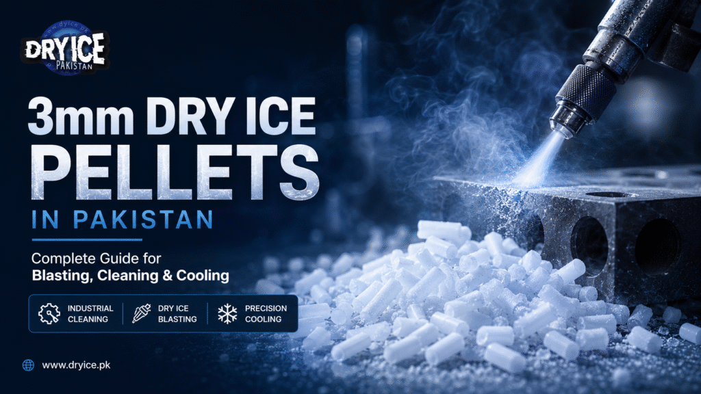 3mm dry ice pellets in Pakistan for dry ice blasting, industrial cleaning and precision cooling